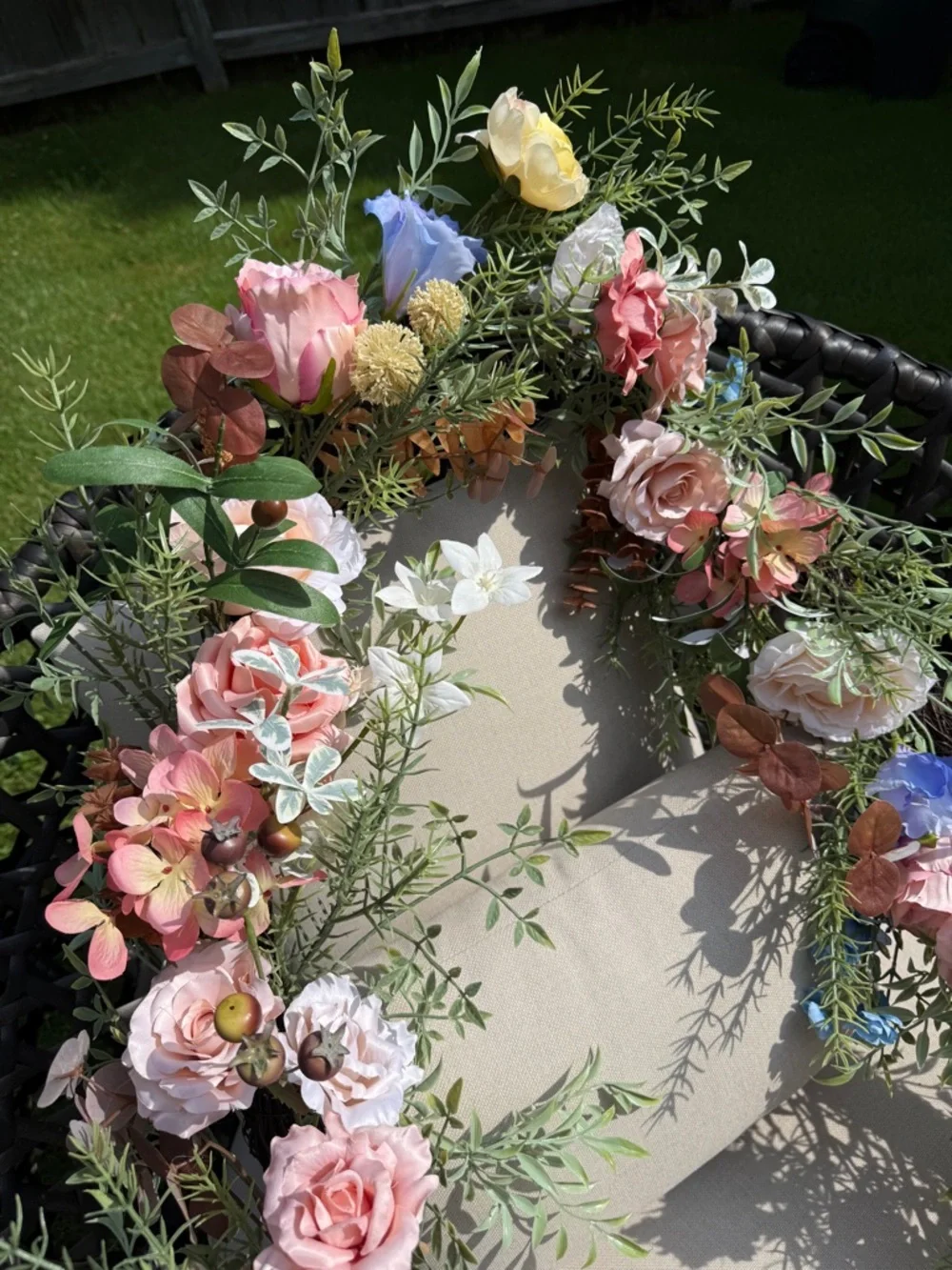 Frontgate Floral Garland - NWT